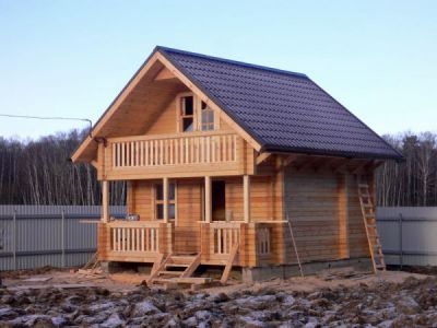 Строительство деревянного дома из клееного бруса
